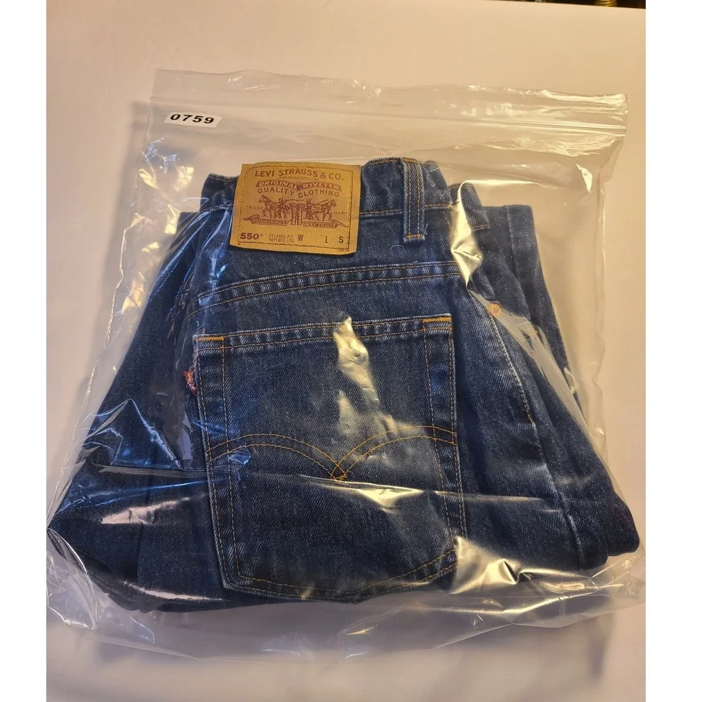 Levis 550 Jeans Men's 29x29 Relaxed Fit‎ Tapered Leg Denim Blue Vintage NWOT